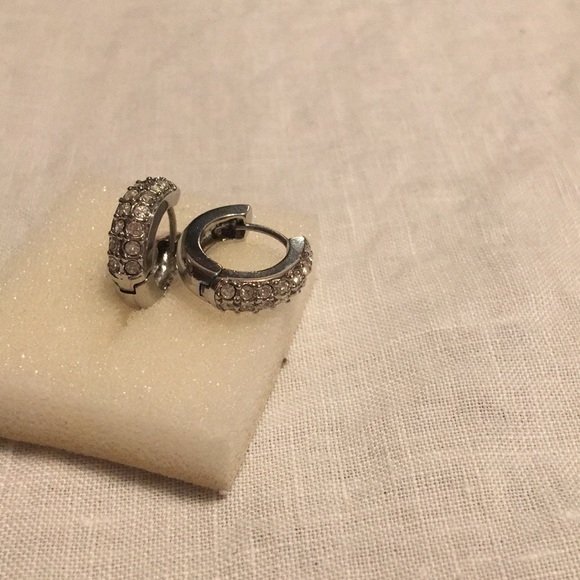 Lia Sophia cut crystal small hoop earrings - Picture 3 of 4